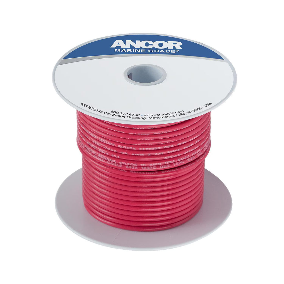 Ancor #12 Red 100ft Spool Tinned Copper - 106810