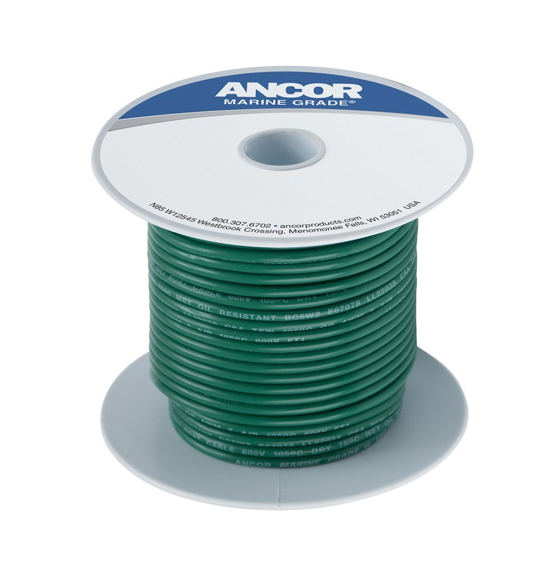 Ancor #8 Green 100ft Spool Tinned Copper - 111310