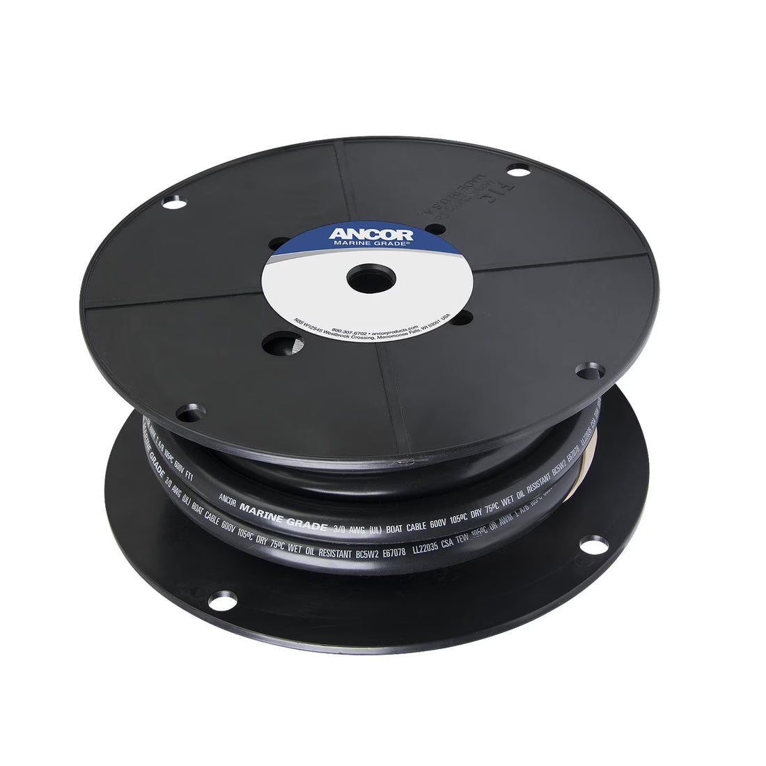 Ancor 2/0 Black 100ft Spool Tinned Copper - 117010