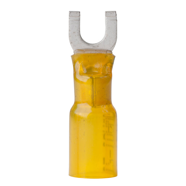 Ancor 12 10 #8 Spade Heat Shrink Yellow 100 Pack