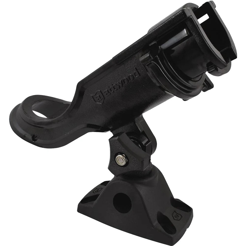 Attwood Heavy Duty Adjustable Bl;ack Rod Holder with Combo Mount - 5009-4