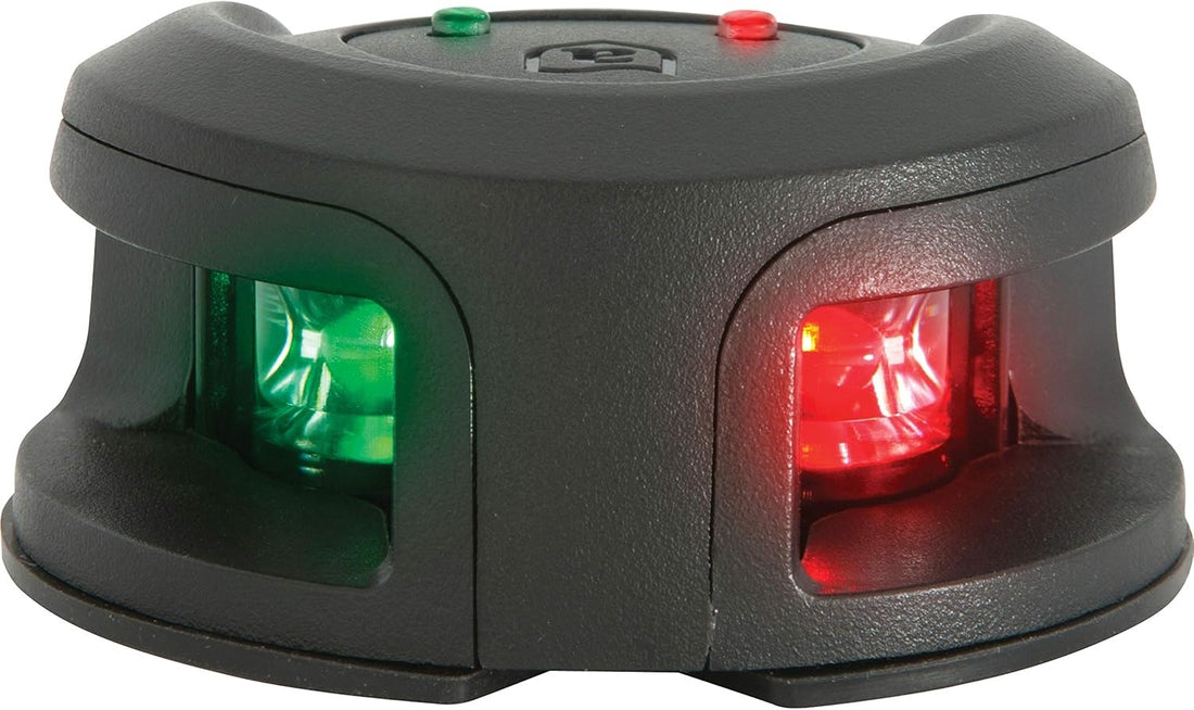 Attwood LightArmor Deck Mount LED Navigation Light 2NM Black Composite Bi-Color - NV2002PB-7
