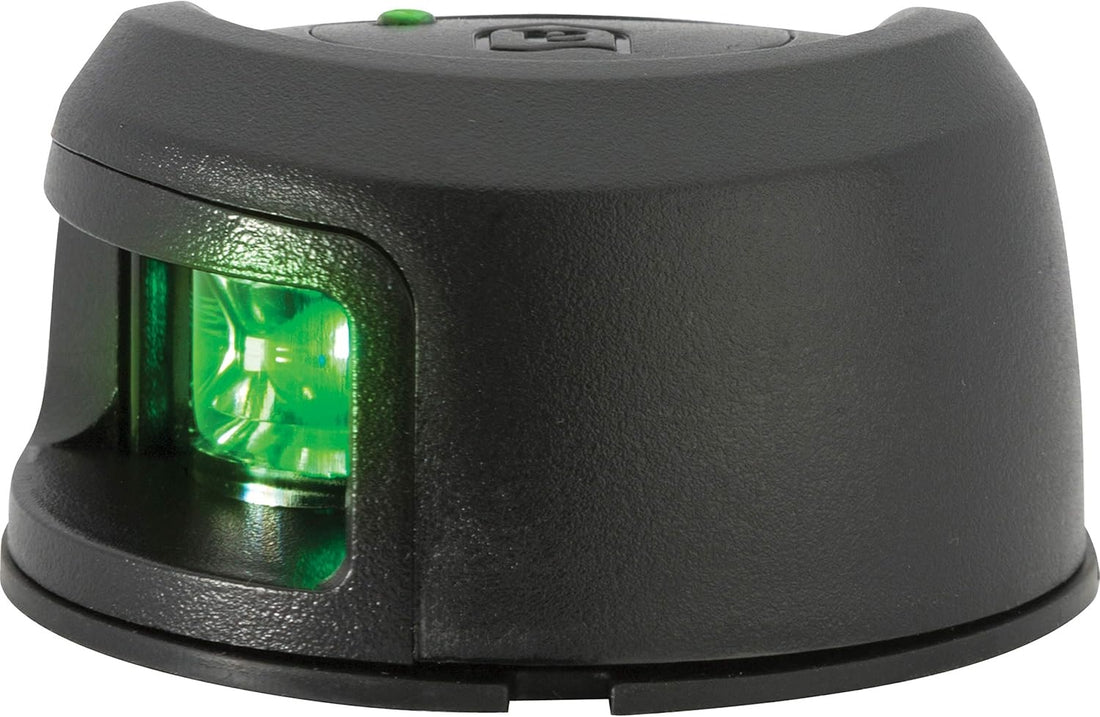 Attwood LightArmor Deck Mount LED Navigation Light 2NM Black Composite Green - NV2012PBG-7