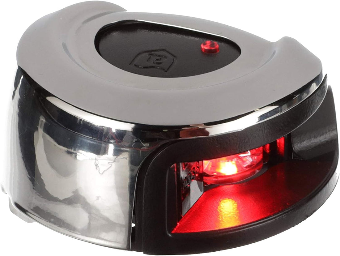 Attwood LightArmor Deck Mount LED Navigation Light 2NM Stainless Steel Red - NV2012SSR-7