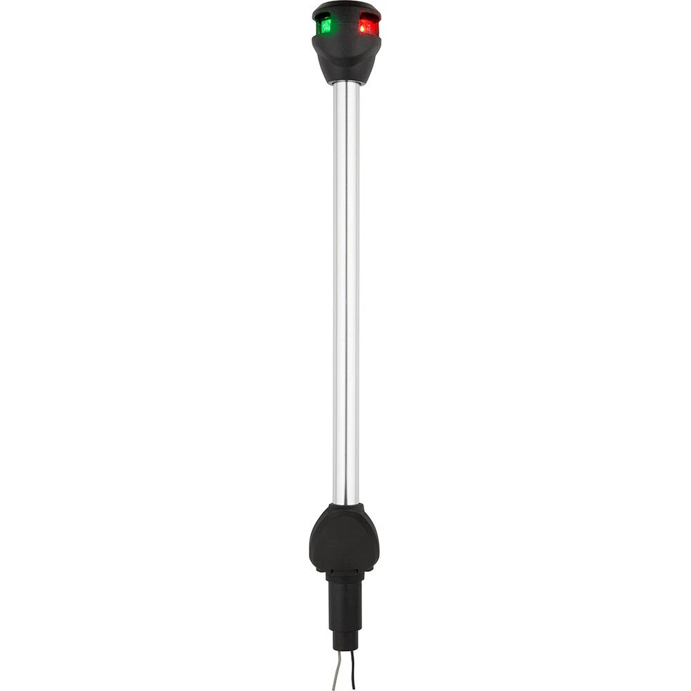 Attwood LightArmor Bi-Color 14in Straight Locking Collar Pole 3-Pin LED with Task Light - NV6LC2-14-7