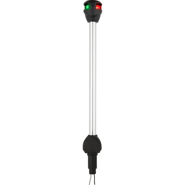 Attwood LightArmor Bi-Color 14in Straight Locking Collar Pole 3-Pin LED with Task Light - NV6LC2-14-7