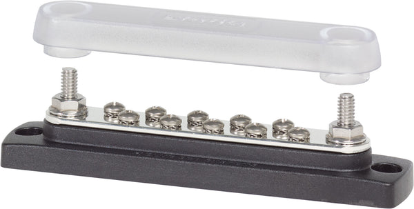 Blue Sea Mini Buss Bar 150A Common 10 Gang With Cover - 2300-BSS