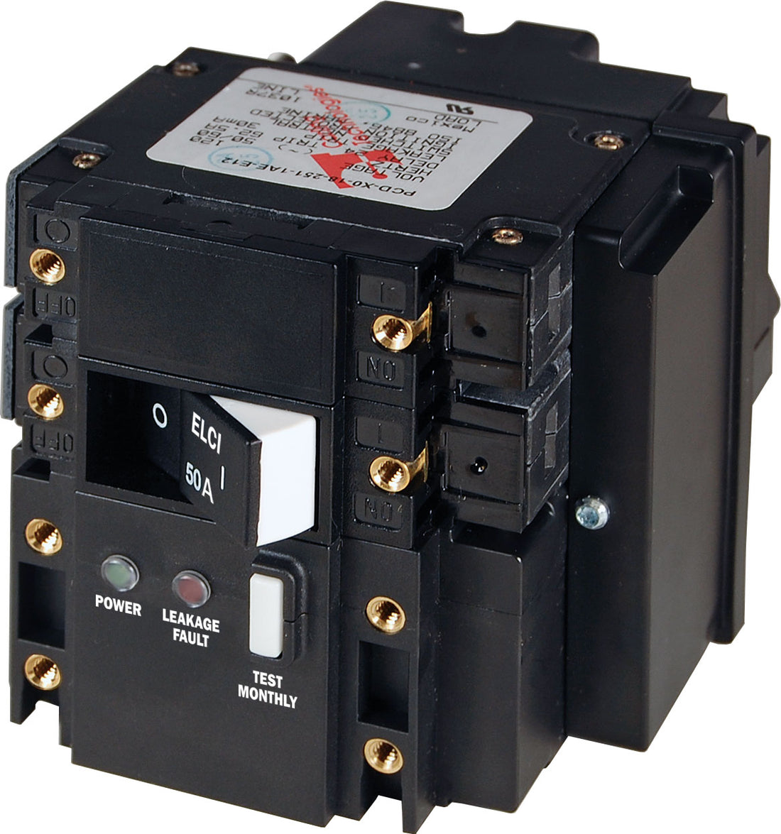 Blue Sea C-Series ELCI 50A 120v AC Double Pole Main Circuit Breaker - 3103-BSS