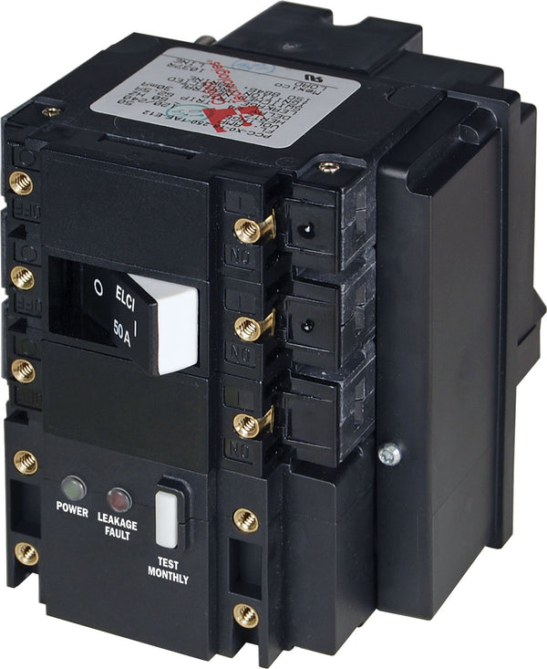 Blue Sea C-Series ELCI 50A 120/240v AC Double Pole Main Circuit Breaker - 3104-BSS