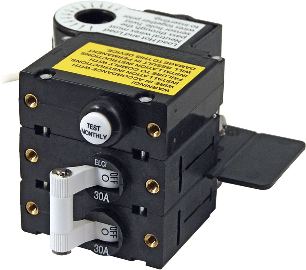 Blue Sea A-Series ELCI 30A 120v AC Double Pole Main Circuit Breaker - 3106100-BSS