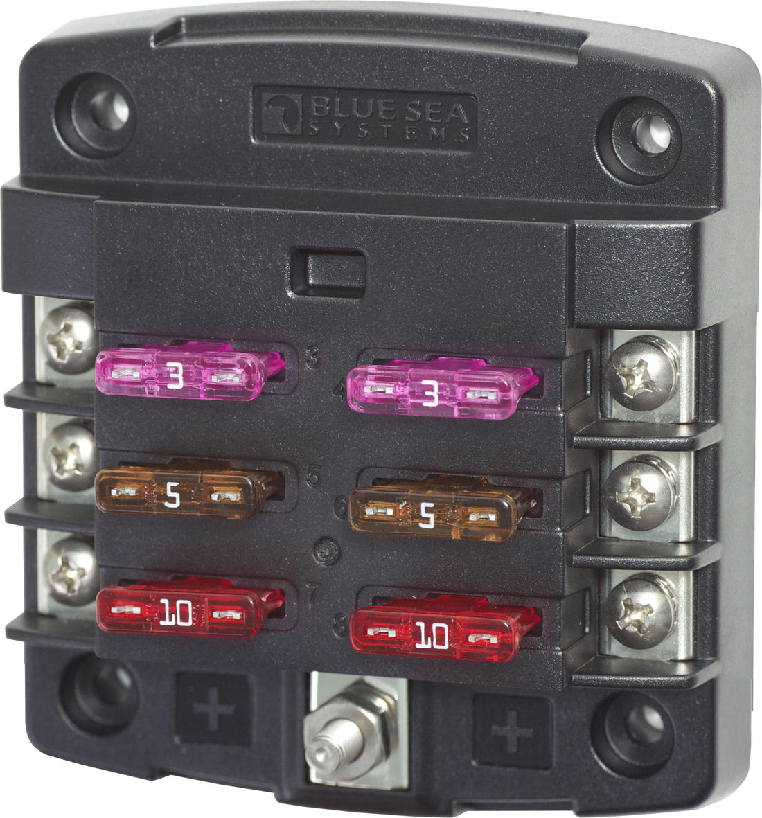 Blue Sea 5033 ST Blade Fuse Block - 6 Circuits - 5033-BSS