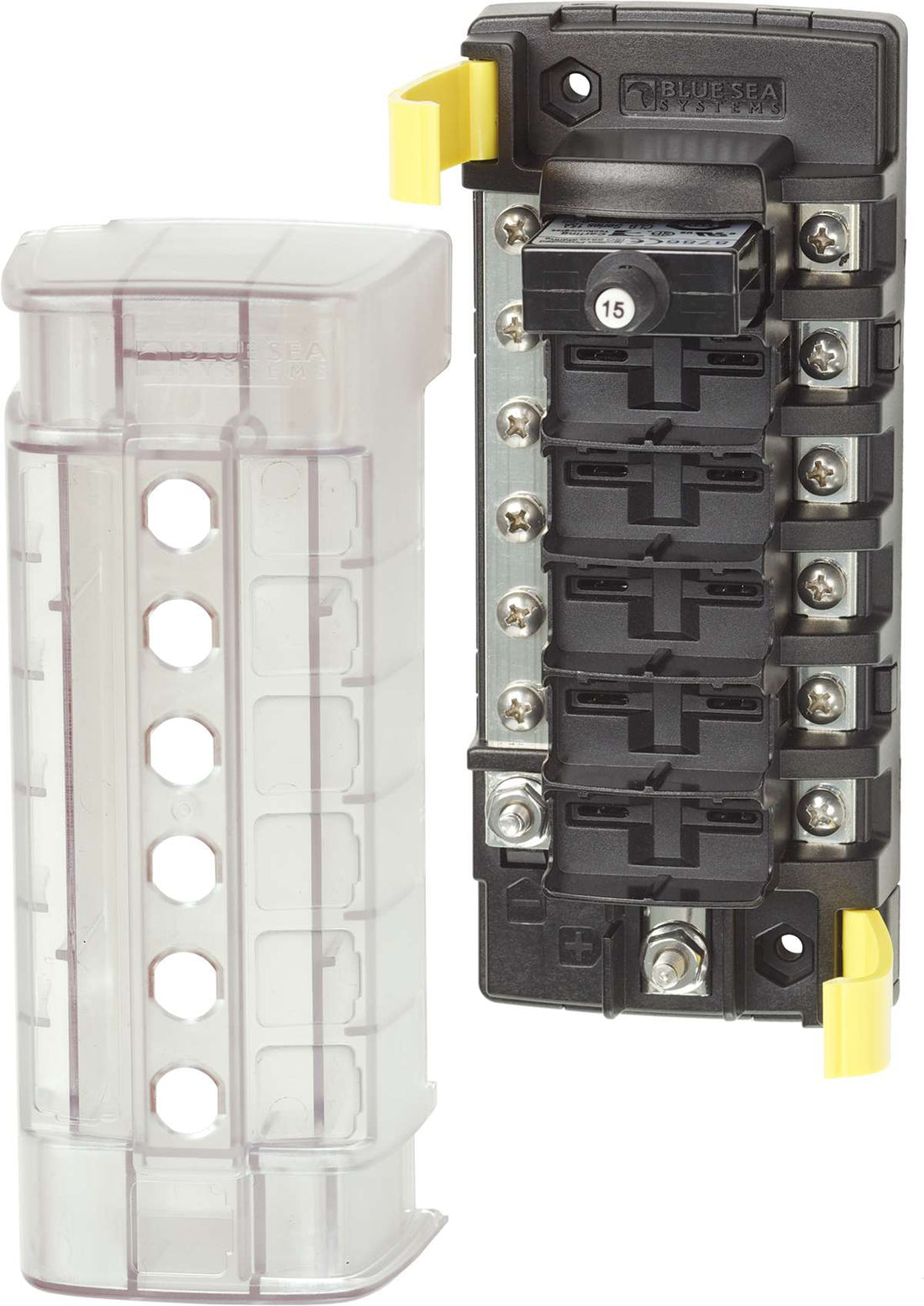 Blue Sea ST CLB Circuit Breaker Block - 6 position with Negative Bus - 5052-BSS
