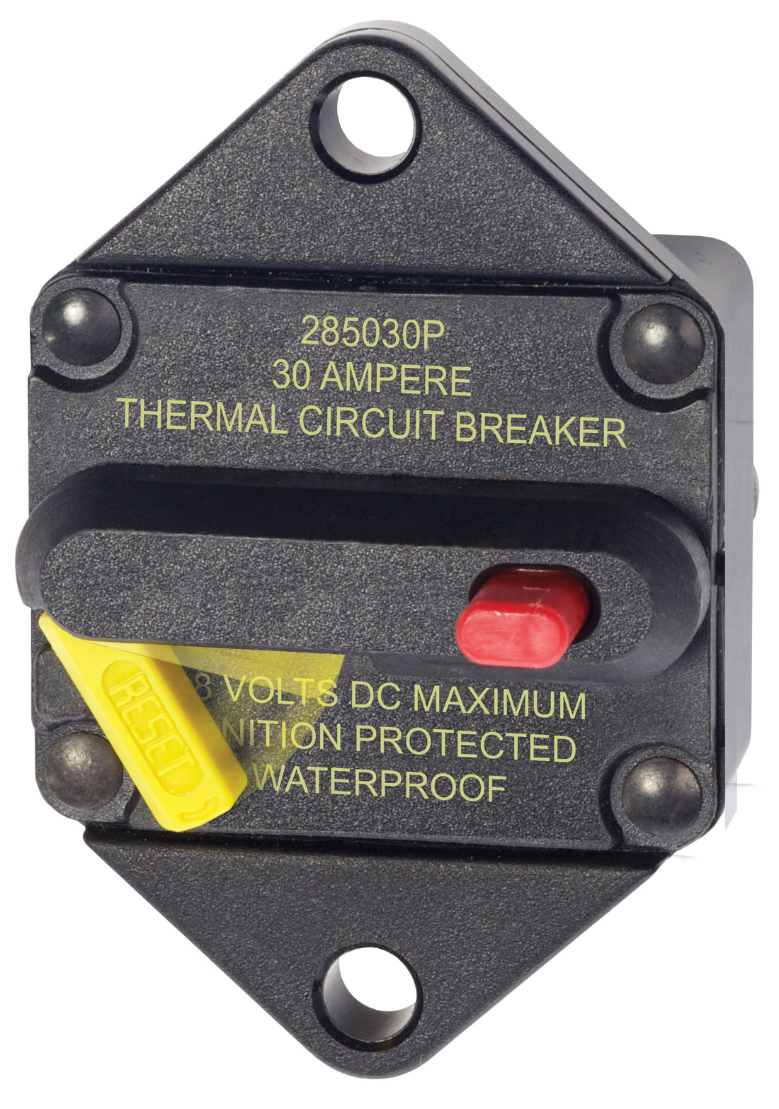 Blue Sea 285-Series 30 Amp Circuit Breaker Panel Mount - 7081-BSS
