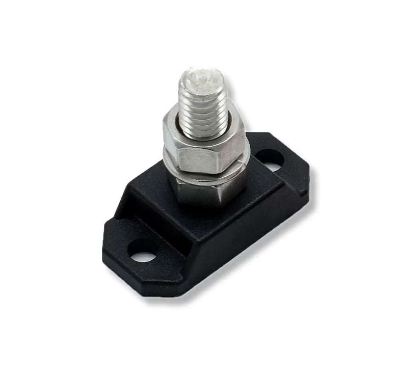 Bluewater Single Battery Post Black 3/8 SS - 314300-B-038
