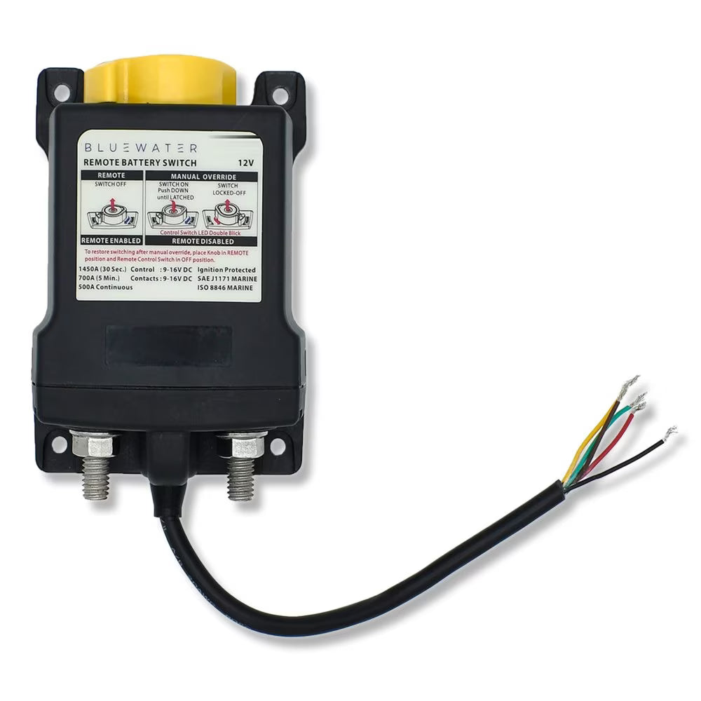 Bluewater Remote Solenoid Battery Switch, Latching, 12V - 9805-7700-0