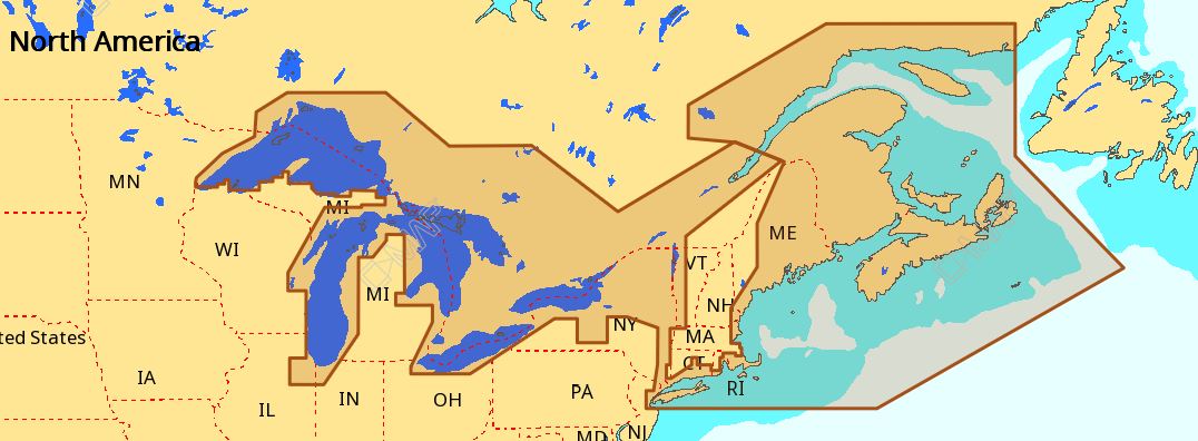 C Map Na M026 Max Wide Micro Sd Great Lakes, Northeast And Approaches