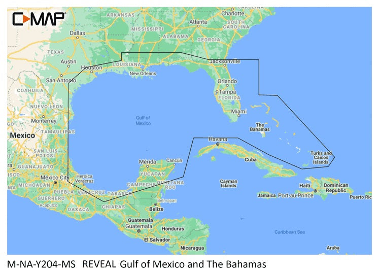 C-MAP Reveal Coastal Gulf of Mexico and Bahamas - M-NA-Y204-MS