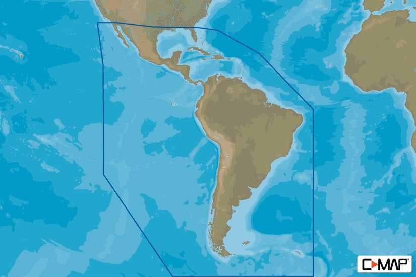 C-MAP Discover microSD South America and Caribbean - M-SA-Y038-MS