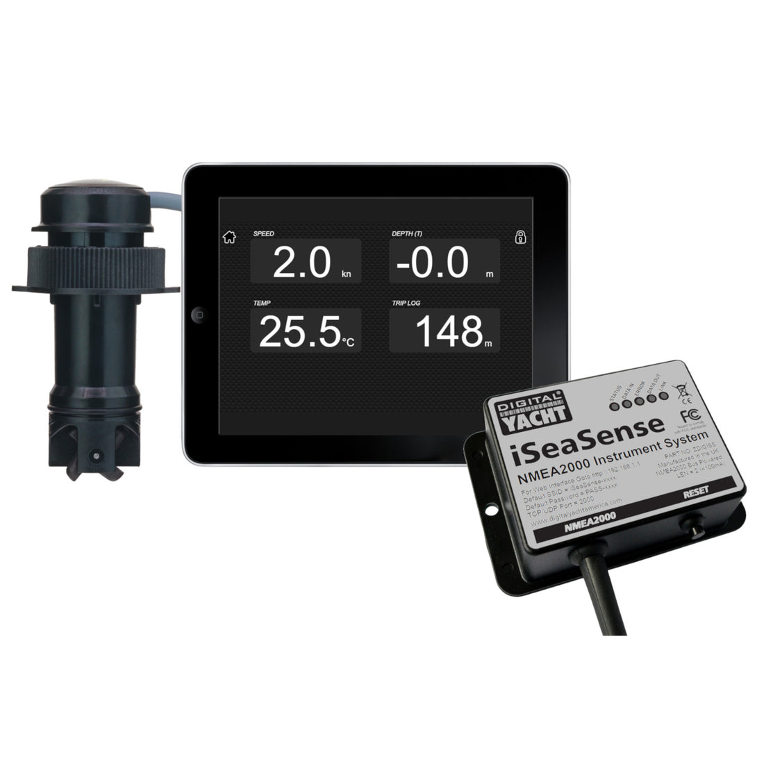 Digital Yacht iSEASENSE Speed/Depth/Temp Pack - ZDIGISSPK1
