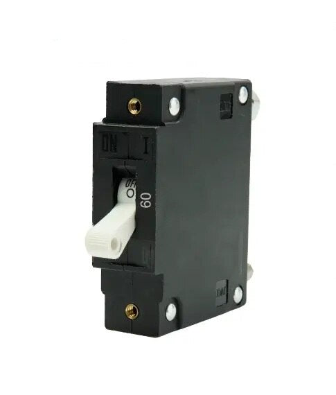 EGIS C Series White Toggle Panel Mount Circuit Breaker Single Pole  AC/DC 60 Amp Retail Pack - 3501-060