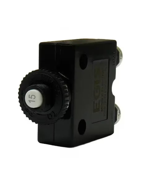 EGIS Push Button Panel Mount Circuit Breaker Screw Terminals 15 Amp Retail Pack - 4710-15