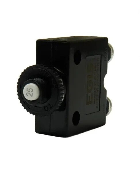 EGIS Push Button Panel Mount Circuit Breaker Screw Terminals 25 Amp Retail Pack - 4710-25