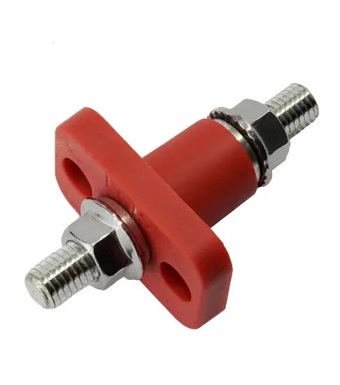 EGIS Feed Through Terminal Red M8 (5/16") Retail Pack - 6250-131