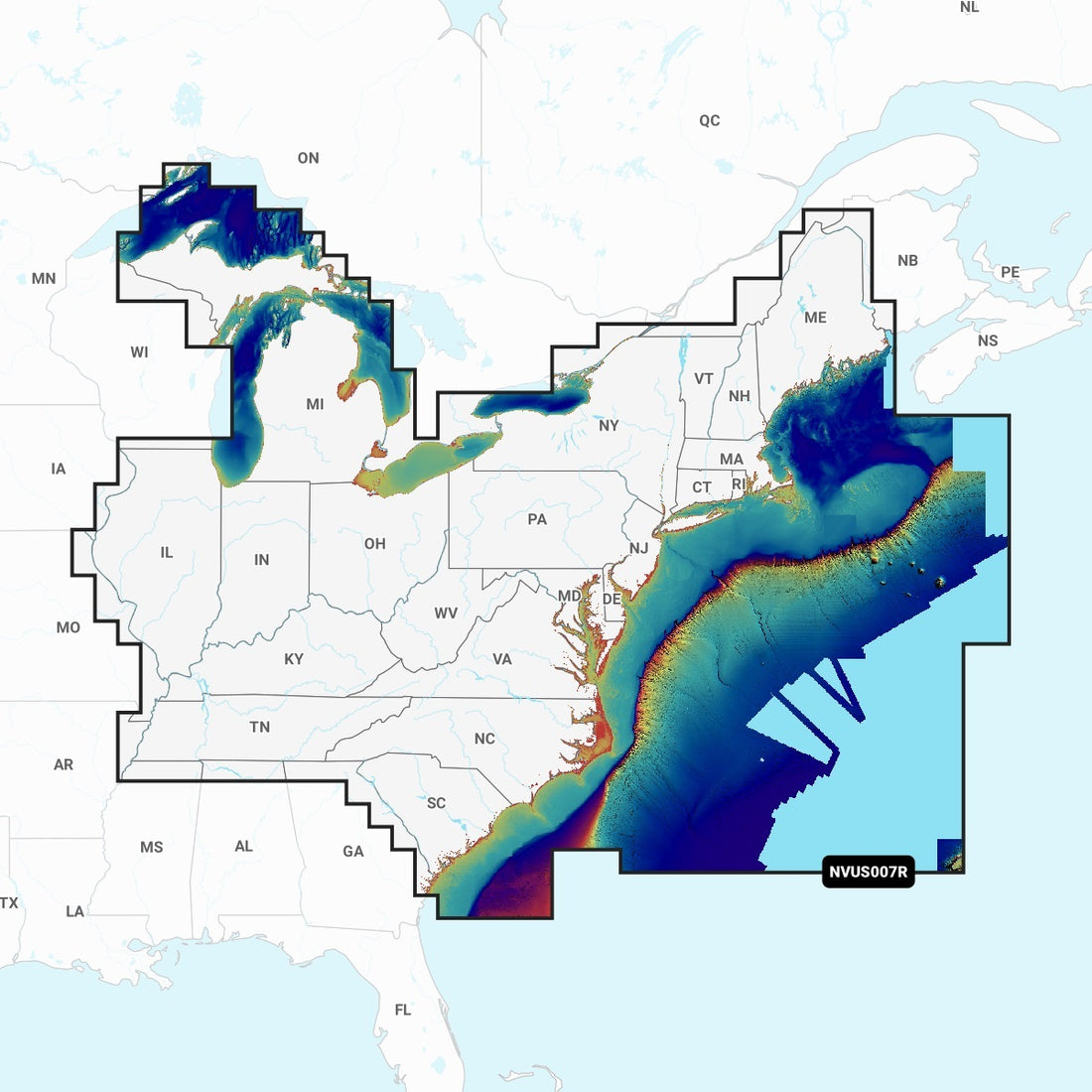 Garmin Nvus007 R Navionics+ Vision+ U.S. East Micro Sd