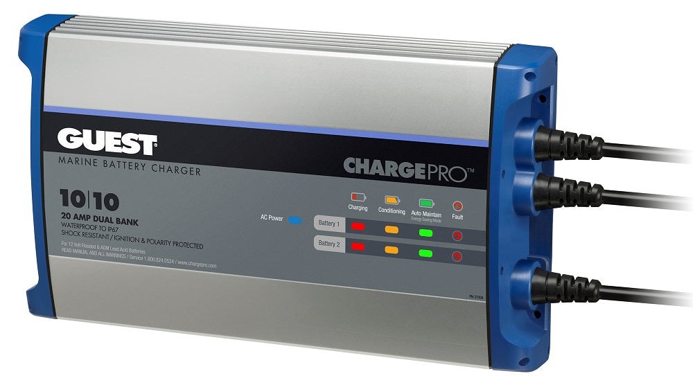 Guest 2720A 20A 2 Bank 120V Input Battery Charger - 2720A