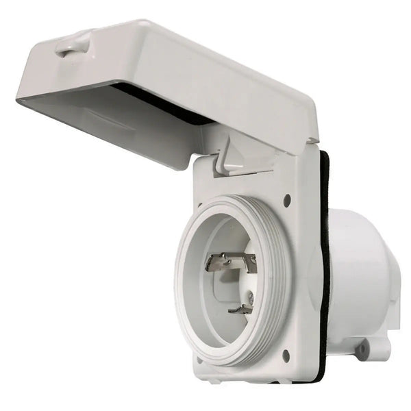 Hubbell HBL303NMBL 30A Inlet Boatside Polycarb - HBL303NMBL