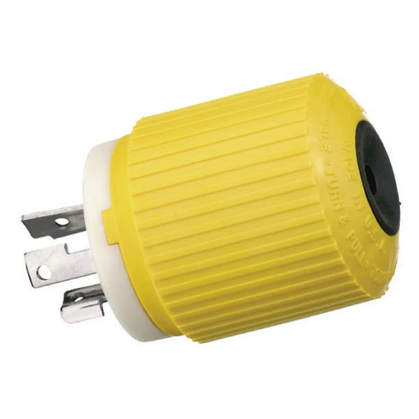 Hubbell HBL328DCP 30A 28V DC Locking Connector Male Yellow - HBL328DCP