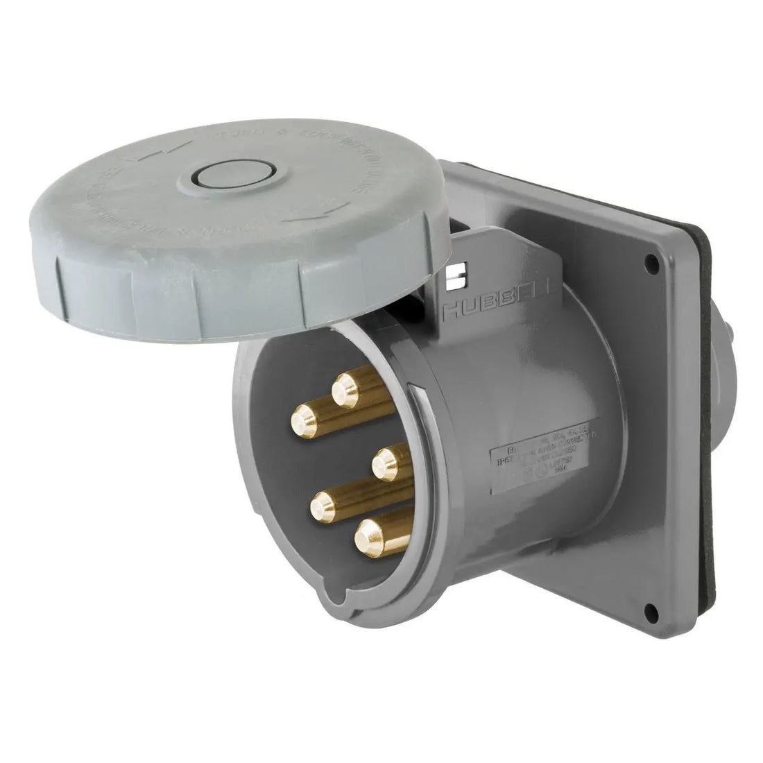 Hubbell M5100B9R 100A 30Y 120/208V Inlet - M5100B9R