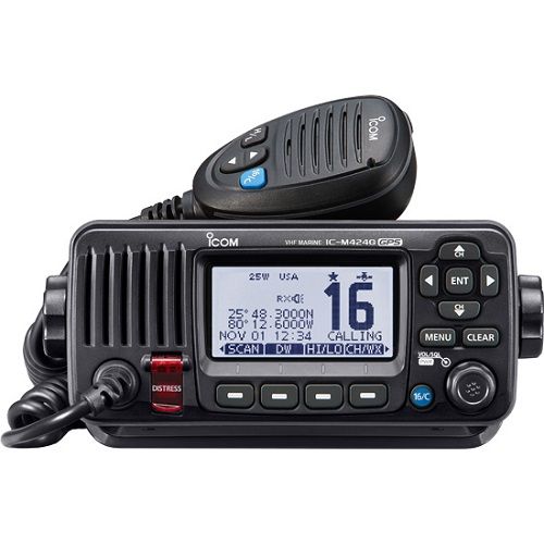 Icom M424 G Black Vhf Radio Class D Dsc Built In Gps
