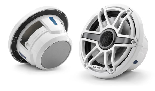 JL Audio M6 7.7in Coaxial Speakers White Sport Grille - 010-03073-00