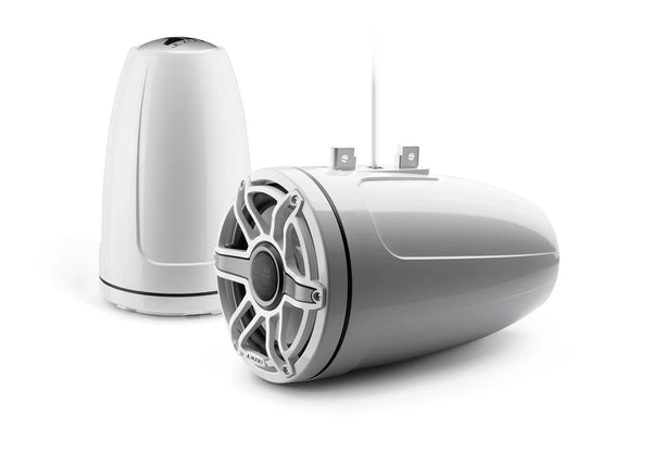 JL Audio M6 8.8in Enclosed Tower Speakers White Sport Grill - 010-03282-00