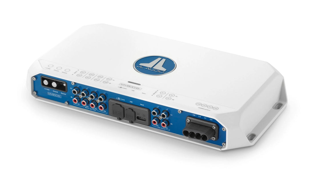 JL Audio MVi Marine Amplifier 8 Channel Full-Range 800 Watts 12v Integrated DSP - 010-03339-00