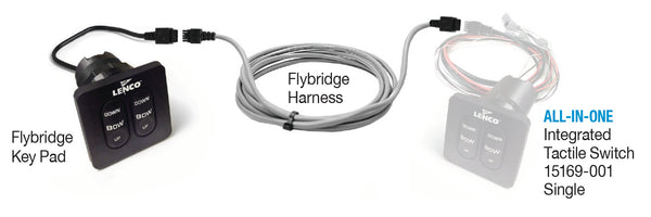 Lenco Standard Flybridge Key Pad With 20ft Shielded Harness For Use with 15169-001 - 11841-102