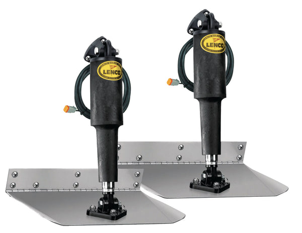 Lenco 9inx12in Standard Mount Trim Tab Kit 12v Requires Switch