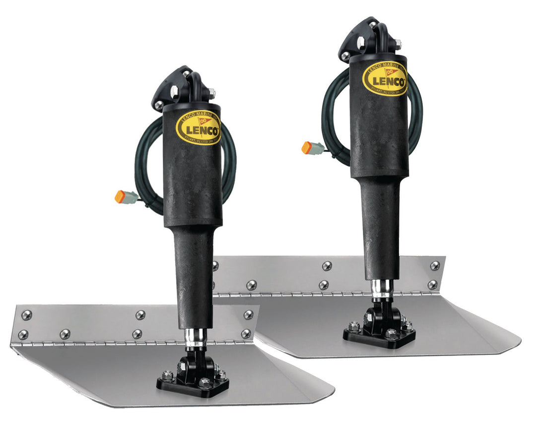 Lenco 12inx30in Standard Mount Trim Tab Kit 12v Requires Switch