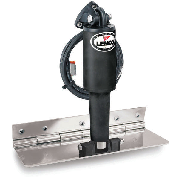Lenco 4inx12in Limited Space Trim Tab Kit 12v Standard Finish - 15052-101