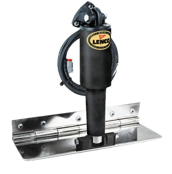 Lenco 4inx12in Limited Space Trim Tab Kit 12v Electro Polished - 15126-101
