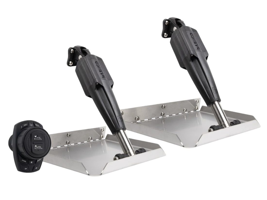 Lenco 12inx12in Edge Mount Trim Tab Kit 12v With Pro Control Assist - 15185-106