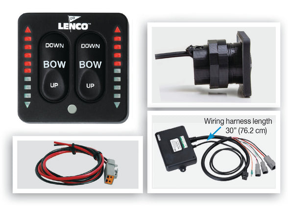 Lenco LED Two-Piece Indicator Switch with Pigtail for Single Actuator Systems - 15270-001