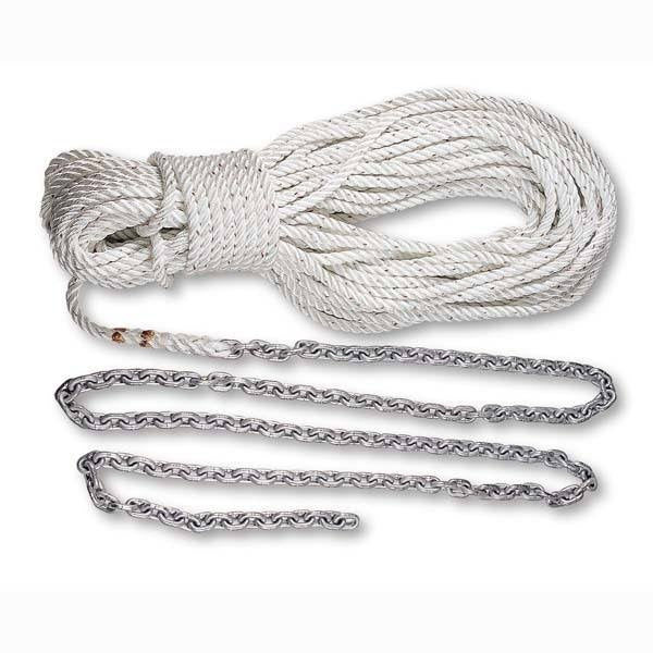 Lewmar 10ft 1/4in G4 Chain W/150ft 1/2in Rope - 69000332