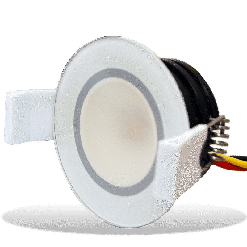 Lumishore Lux Dl50 Downlight Full Spectrum Crgbw 12/24v Dc 5 Watt White Bezel