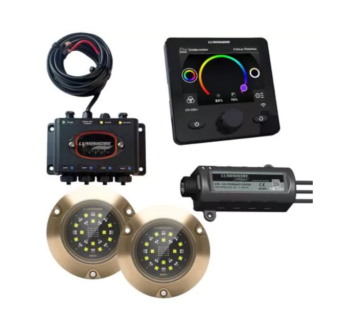 Lumishore LUX SMX154 Set 2 Lights, Hub, Display and LUX Command Center - 010-04511-00