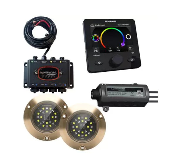 Lumishore LUX SMX154 Set 2 Lights, Hub, Display and LUX Command Center - 010-04511-00