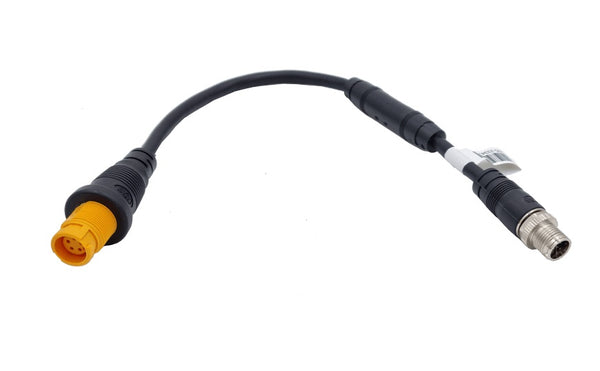 Lowrance M12 M 5 Pf 1.2ft M12 M 8 Pin To Yellow 5 Pin Ethernet Adapter Cable