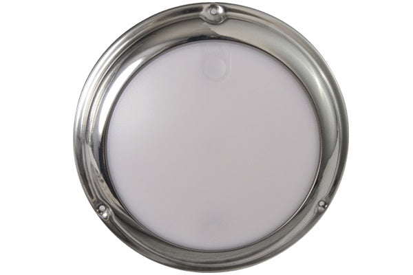 Lumitec Touch Dome White/Blue LED Light Stainless Finish 12/24v - 101097