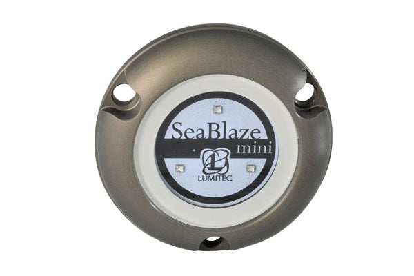 Lumitec Seablaze Mini White LED Underwater Light Brushed Finish 12/24v 2-Pack - 101245